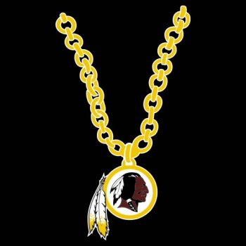 Washington Redskins necklace logo iron on transfer