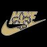 New Orleans Saints nike logo iron on sticker