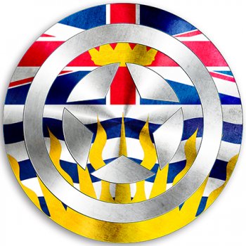 CAPTAIN AMERICA British Columbia Flag decal sticker