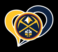 denver nuggets heart logo iron on stickers(heat transfer)