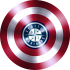 captain american shield with seattle mariners logo decal sticker