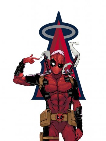 Los Angeles Angels of Anaheim Deadpool iron on transfers