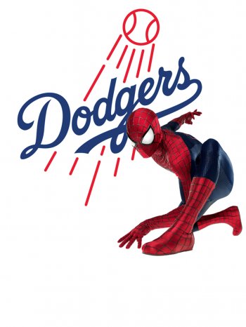 Los Angeles Dodgers Spider Man iron on transfers