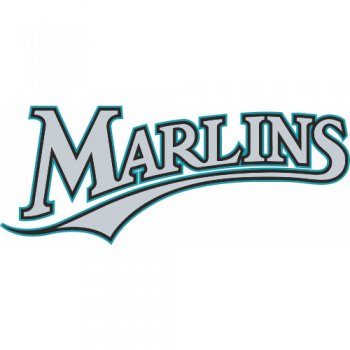 Florida Marlins Script Logo  Decals Stickers