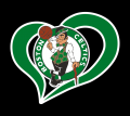 boston celtics heart logo iron on stickers(heat transfer)