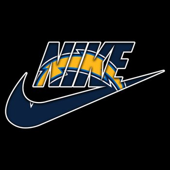 Los Angeles Chargers nike logo decal sticker