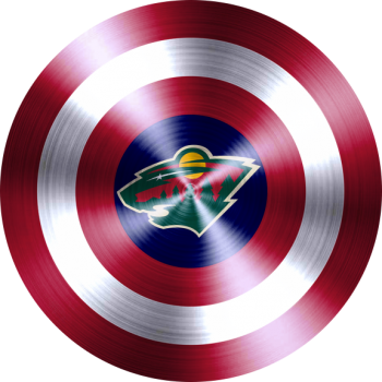 captain american shield with minnesota wild logo