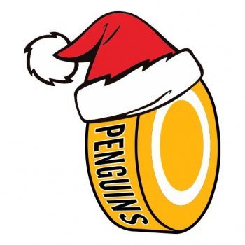 Pittsburgh Penguins Hockey ball Christmas hat decal sticker