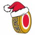 Ottawa Senators Hockey ball Christmas hat decal sticker