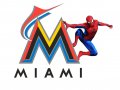 Miami Marlins Spider Man iron on transfers