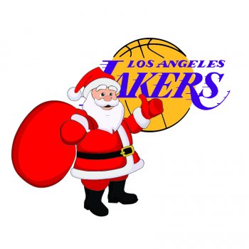 Los Angeles Lakers Santa Claus Logo iron on transfer