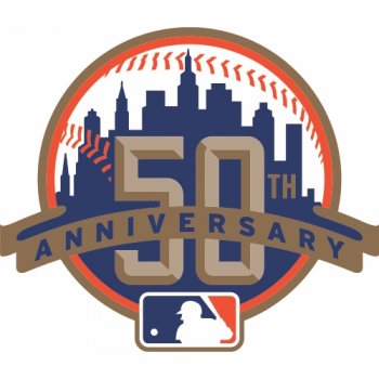 New York Mets Anniversary Logo  Decals Stickers