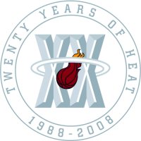 Miami Heat Anniversary Logo  Decals Stickers