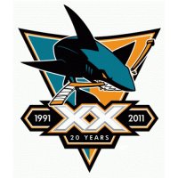 San Jose Sharks Anniversary Logo  Decals Stickers version 3