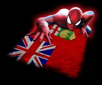 spiderman Manitoba Flag decal sticker