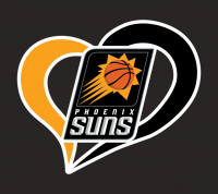 phoenix suns heart logo iron on stickers(heat transfer)