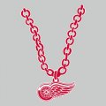 Detroit Red Wings necklace logo iron on transfer