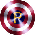 captain american shield with pittsburgh pirates logo decal sticker