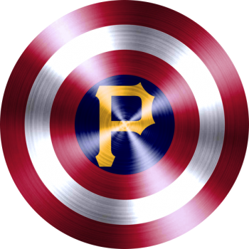 captain american shield with pittsburgh pirates logo decal sticker