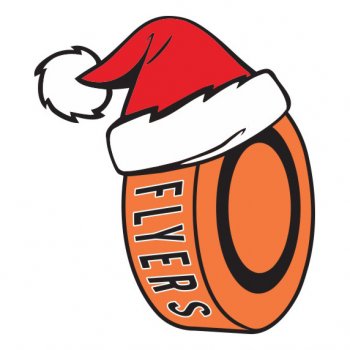 Philadelphia Flyers Hockey ball Christmas hat decal sticker