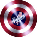 captain american shield with los angeles dodgers logo decal sticker