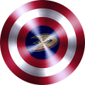 captain american shield with anaheim ducks logo