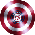 captain american shield with washington nationals logo decal sticker