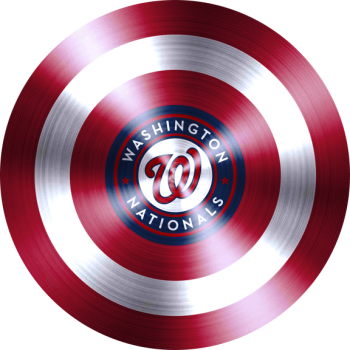 captain american shield with washington nationals logo decal sticker