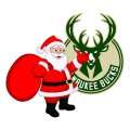 Milwaukee Bucks Santa Claus Logo iron on transfer