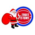 Detroit Pistons Santa Claus Logo iron on transfer