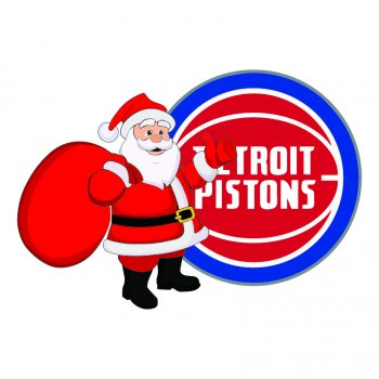 Detroit Pistons Santa Claus Logo iron on transfer