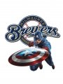 Milwaukee Brewers Captain America iron on transfers