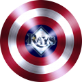 captain american shield with tampa bay rays logo decal sticker