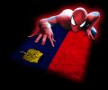 Spiderman LIECHTENSTEIN Flag decal sticker