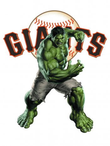 San Francisco Giants Hulk iron on transfers