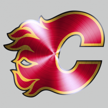 Calgary Flames Stainless steel logo iron on transfer