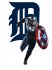 Detroit Tigers Captain America iron on transfers