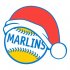 Miami Marlins Baseball Christmas hat iron on transfer