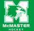 Mcmaster hockey logo white color iron on sticker