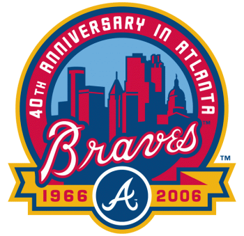 Atlanta Braves Anniversary Logo  Decals Stickers