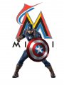 Miami Marlins Captain America iron on transfers