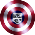 captain american shield with los angeles kings logo