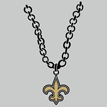 New Orleans Saints necklace logo iron on transfer