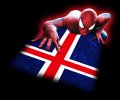 Spiderman ICELAND Flag decal sticker