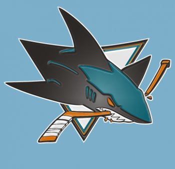 san jose sharks 2009-pres primary plastic effect logo decal sticker