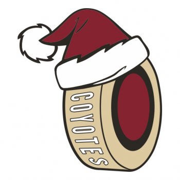 Arizona Coyotes Hockey ball Christmas hat decal sticker