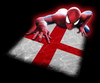 Spiderman ENGLAND Flag decal sticker