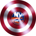 captain american shield with new york islanders logo