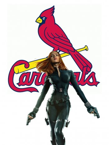 St. Louis Cardinals Black Widow iron on transfers