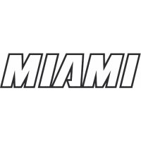 Miami Heat Script Logo  Decals Stickers version 2